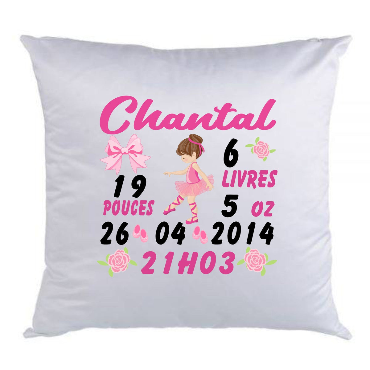 Coussin de naissance ballerine - manoushkacreation