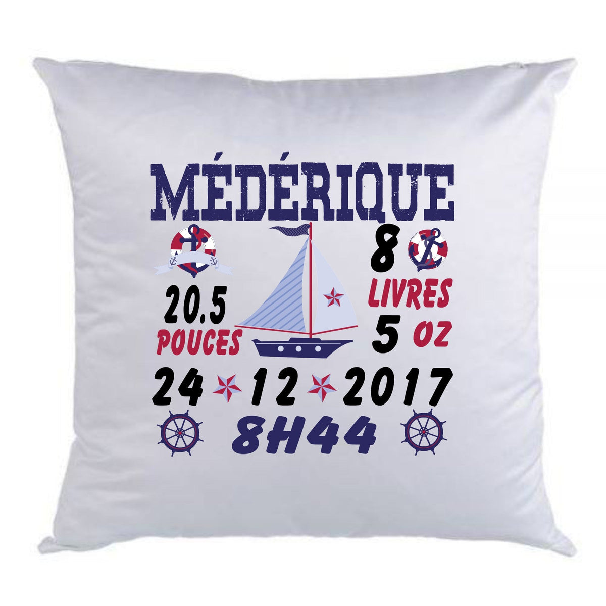 Coussin de naissance bateau - manoushkacreation