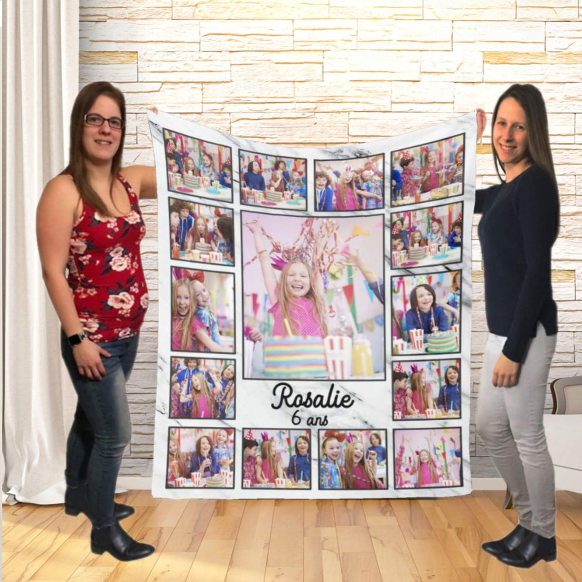Couverture imprimée - 17 Photos - Avec prénom ou autre - manoushkacreation