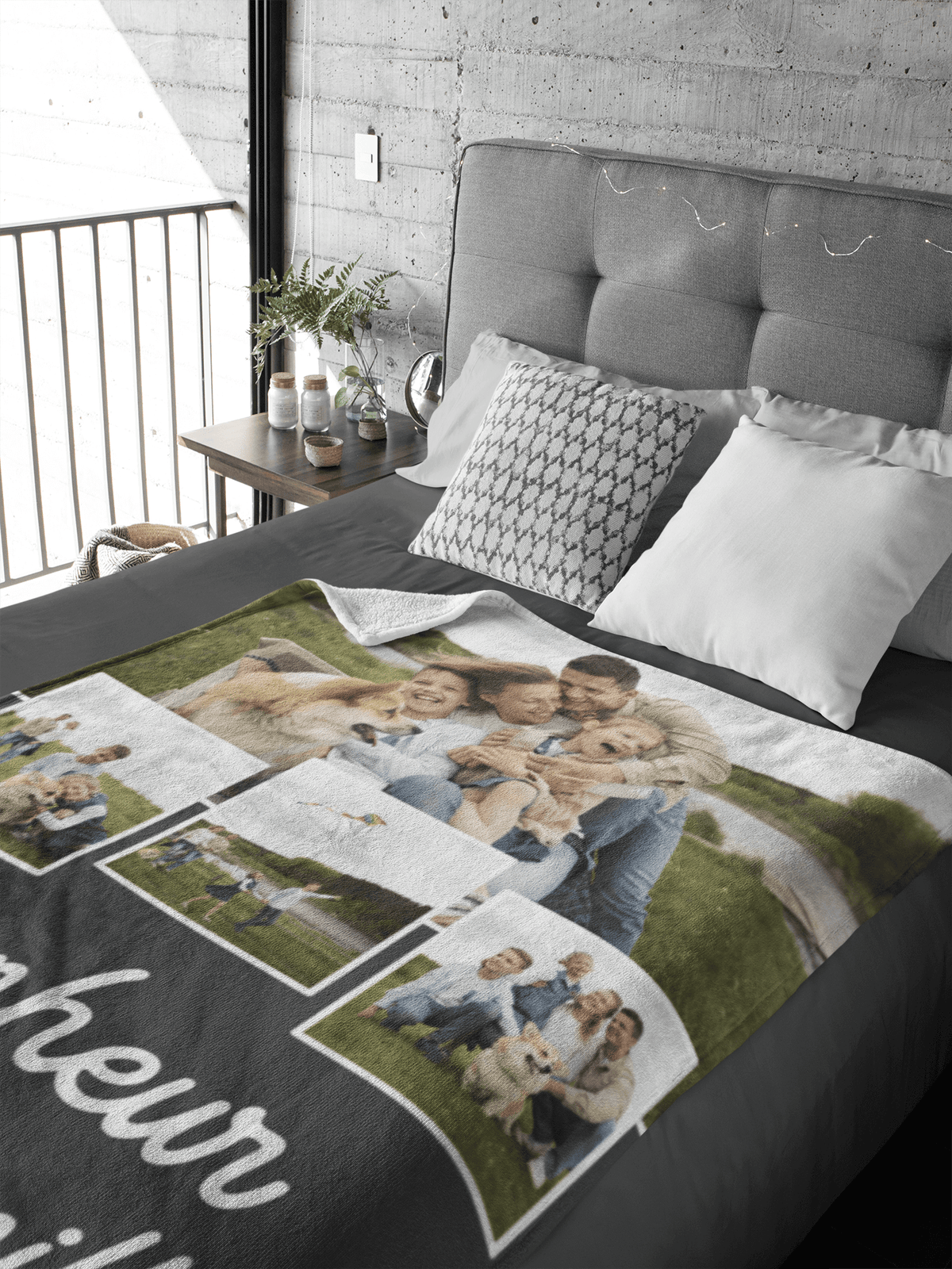 Couverture imprimée - 4 Photos - Le bonheur se crée en famille - manoushkacreation