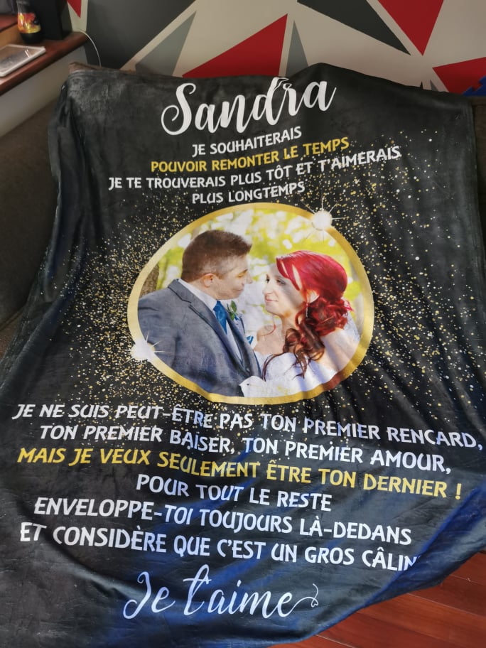 Couverture imprimée avec Photos : JE T'AIME - manoushkacreation