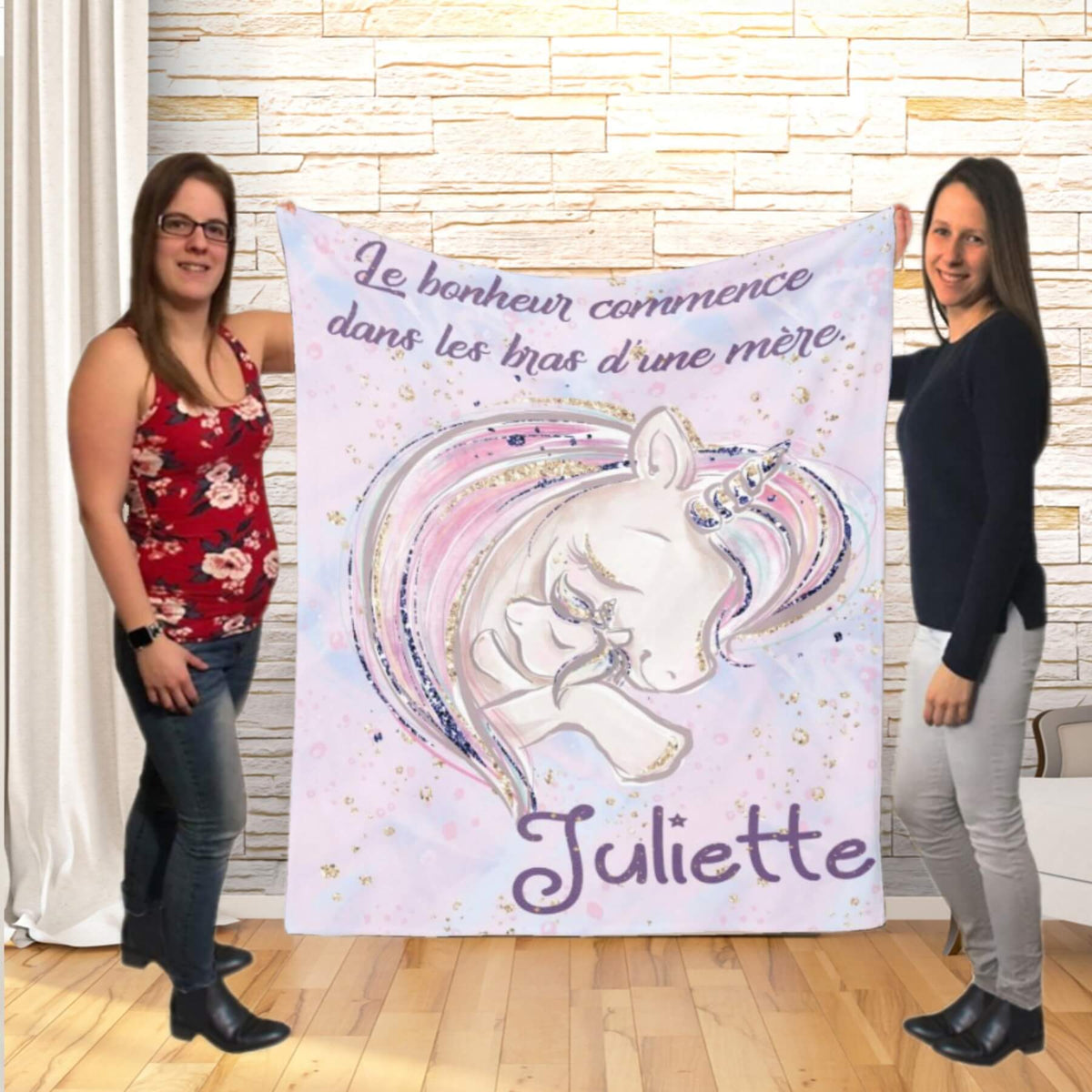 Couverture imprimée - Maman licorne - manoushkacreation