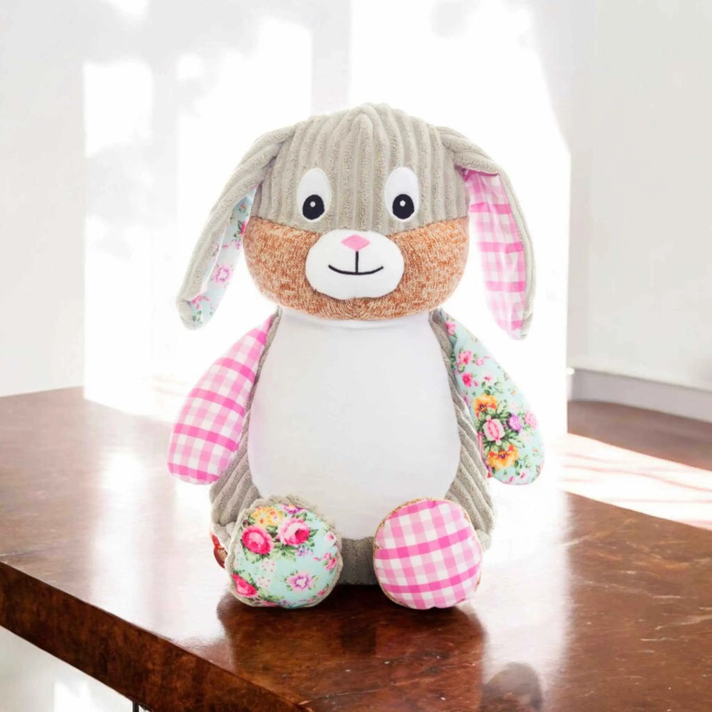 Lapin rose Harlequin sensoriel Manoushka Création