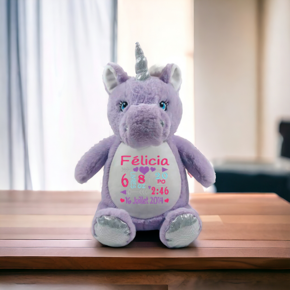Licorne lila Manoushka Création