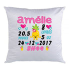 Coussin de naissance ananas rose - manoushkacreation