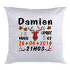 Coussin de naissance chevreuil rouge - manoushkacreation
