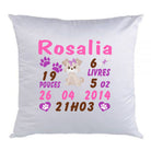 Coussin de naissance chien mauve - manoushkacreation