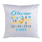 Coussin de naissance ours bleu - manoushkacreation