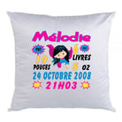Coussin de naissance super hero fille rose - manoushkacreation