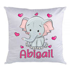 Coussin Éléphant rose et coeur - manoushkacreation