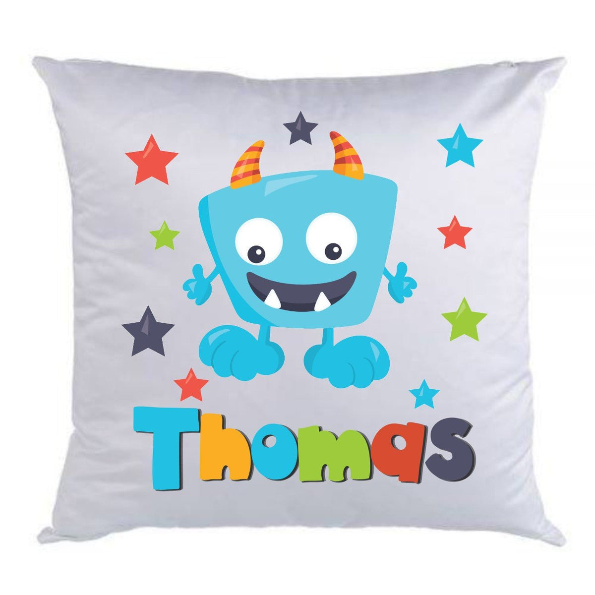 Coussin monstre bleu - manoushkacreation