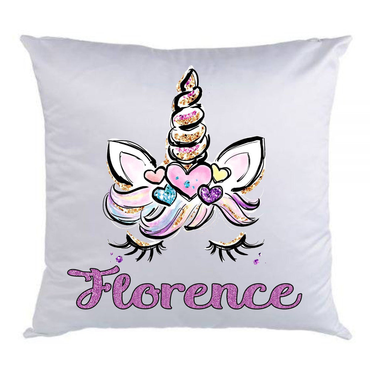 Coussin Tête licorne - manoushkacreation