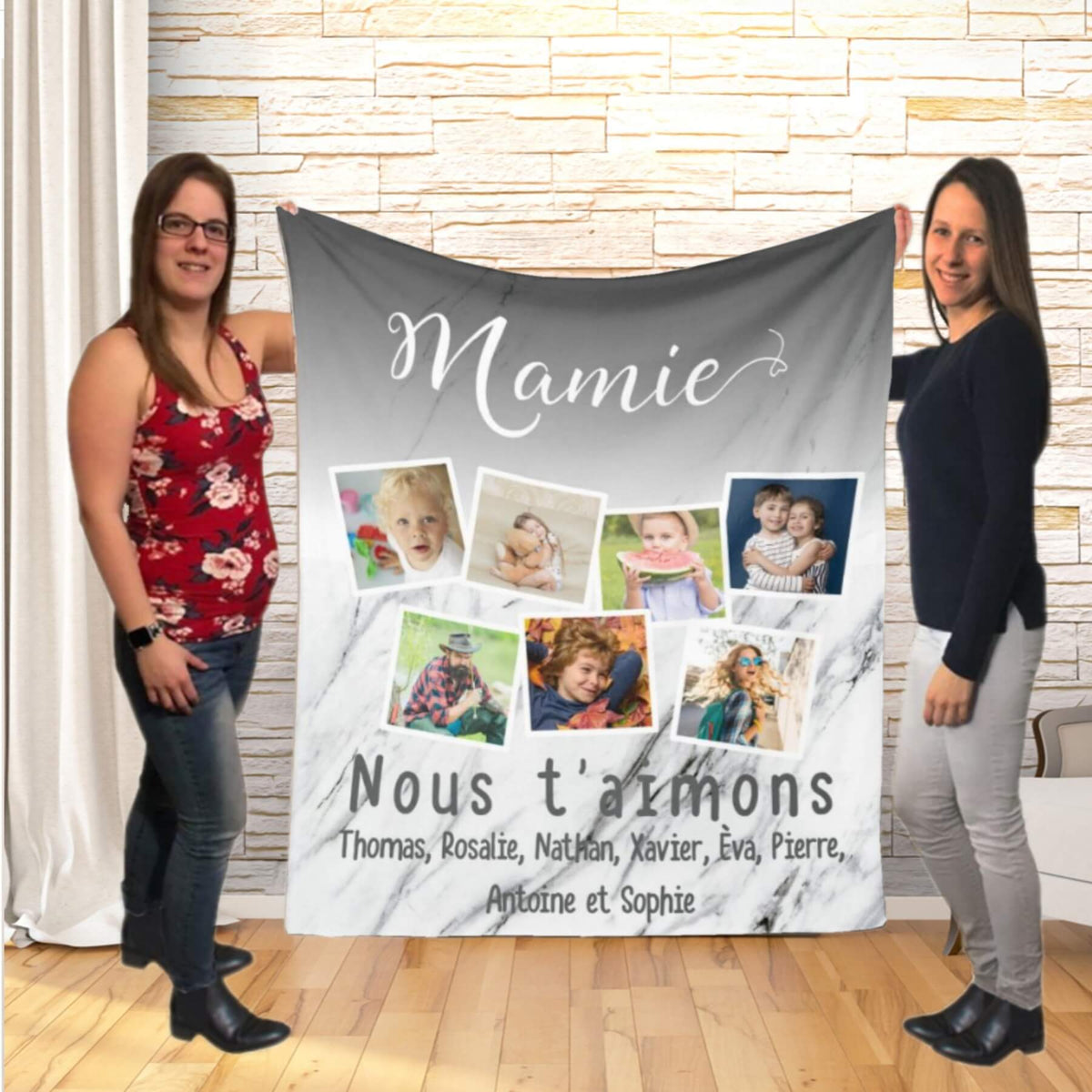 Couverture imprimée - 7 Photos - Nous t'aimons (Mamie ou autre ) - manoushkacreation