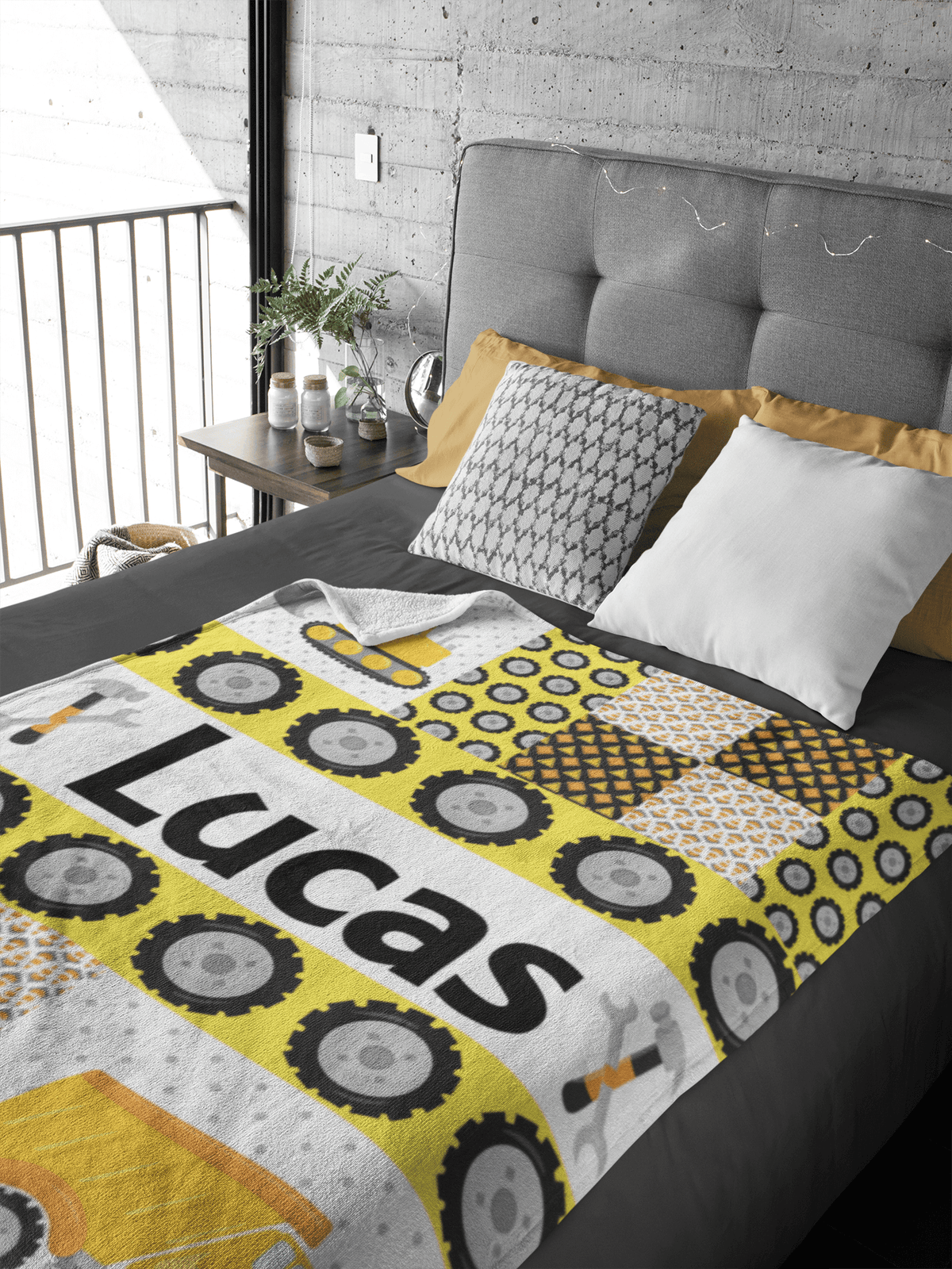 Couverture imprimée - Abeille Patchwork - manoushkacreation