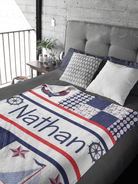 Couverture imprimée - Bateau Patchwork - manoushkacreation
