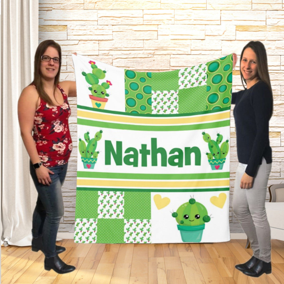Couverture imprimée - Cactus Patchwork - manoushkacreation