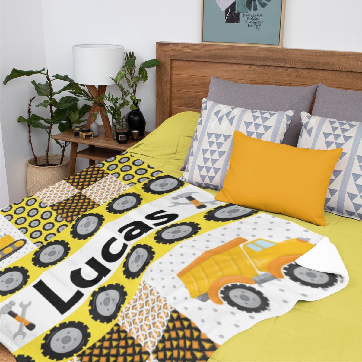 Couverture imprimée - Camion Patchwork - manoushkacreation