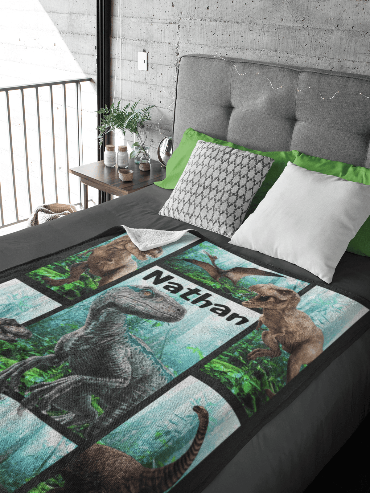 Couverture imprimée - dino 3D - manoushkacreation