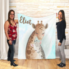 Couverture imprimée - Famille girafe Aquarelle - manoushkacreation