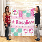 Couverture imprimée - Flamant rose Patchwork - manoushkacreation