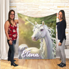 Couverture imprimée - Licorne blanche - manoushkacreation