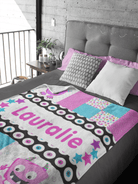 Couverture imprimée - Monstre fille Patchwork - manoushkacreation