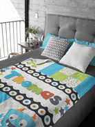 Couverture imprimée - Monstre Patchwork - manoushkacreation