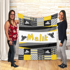 Couverture imprimée - Motoneige jaune Patchwork - manoushkacreation