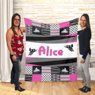 Couverture imprimée - Motoneige rose Patchwork - manoushkacreation