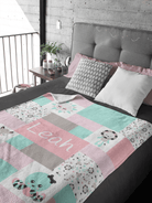 Couverture imprimée - Peluche de rêve fille Patchwork - manoushkacreation
