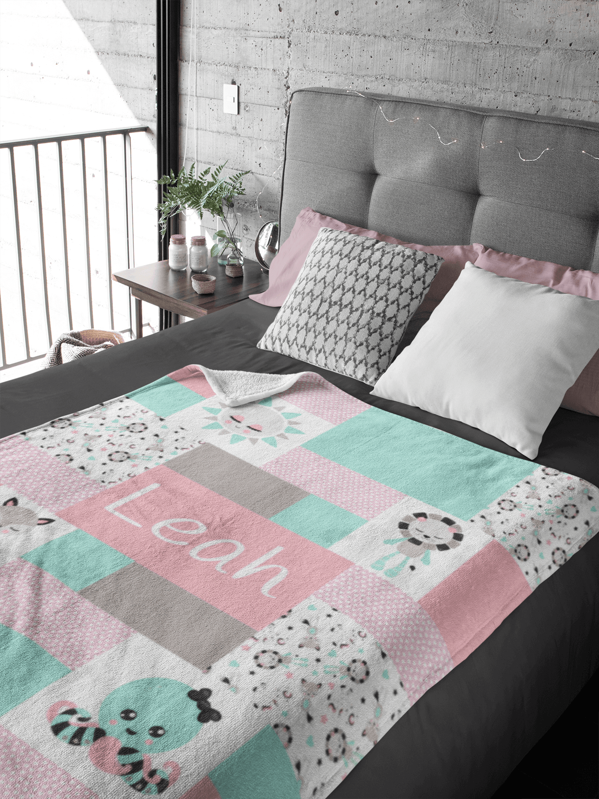 Couverture imprimée - Peluche de rêve fille Patchwork - manoushkacreation