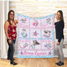 Couverture imprimée - Sirène avec information de naissance - manoushkacreation