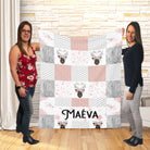 Couverture imprimée -Woodland Patchwork fleurs - manoushkacreation