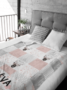 Couverture imprimée -Woodland Patchwork fleurs - manoushkacreation