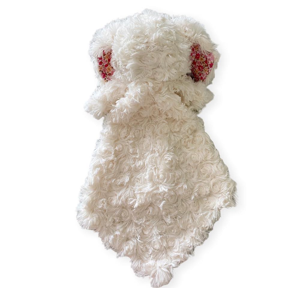 lapin fleur doudou - manoushkacreation
