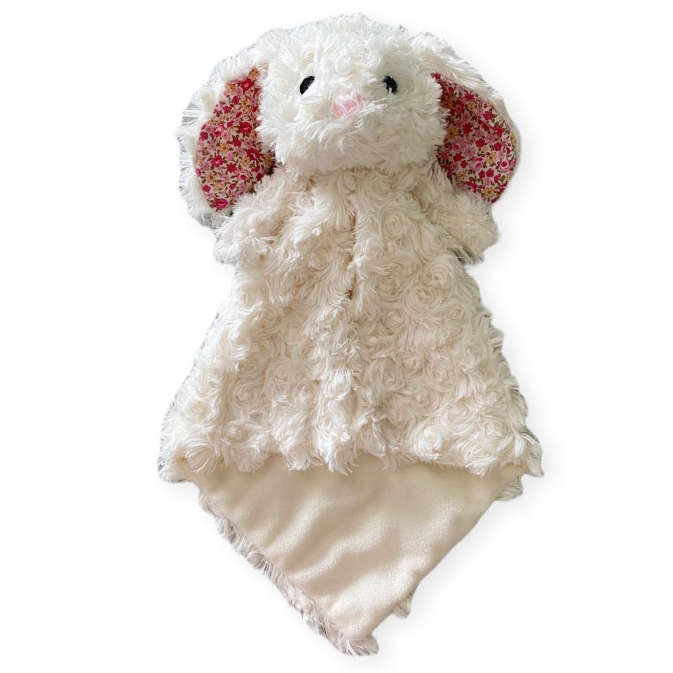 lapin fleur doudou - manoushkacreation