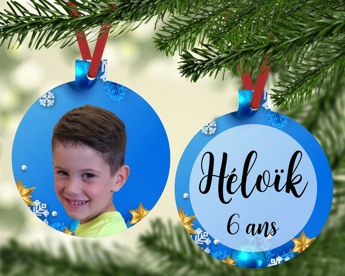 Ornement de Noël - Bleu - manoushkacreation
