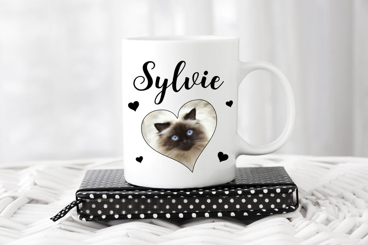Tasse : chat et prénom - manoushkacreation